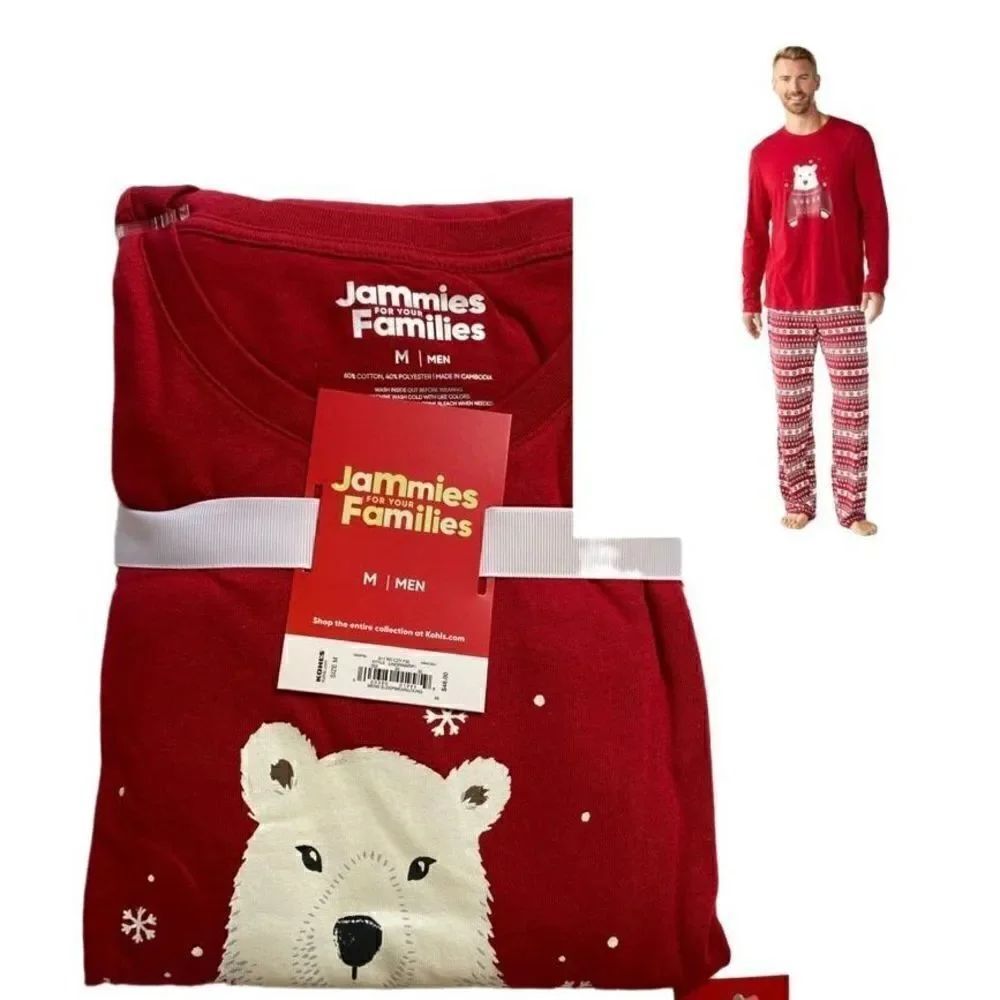 Jammies For Your Families Mens MEDIUM
Christmas Spirit Top & Pants Paiama Set